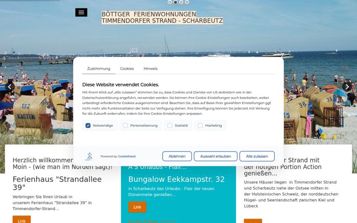 Screenshot of ferienwohnung-boettger.de