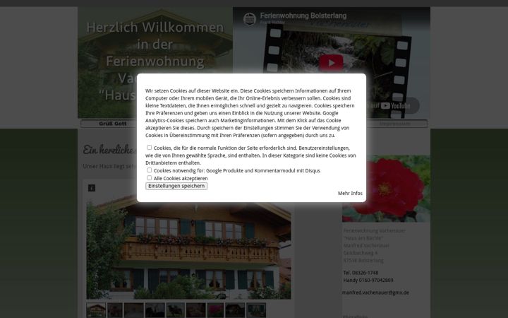 Screenshot of ferienwohnung-bolsterlang.com
