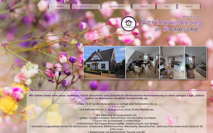 Screenshot of ferienwohnung-bramsche.net