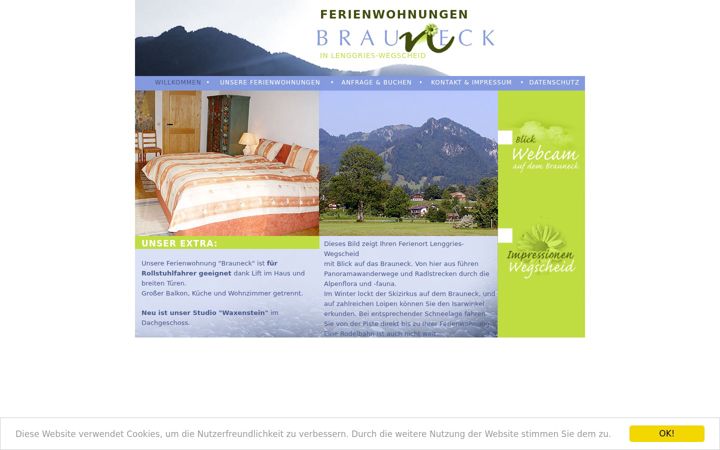 Screenshot of ferienwohnung-brauneck.de
