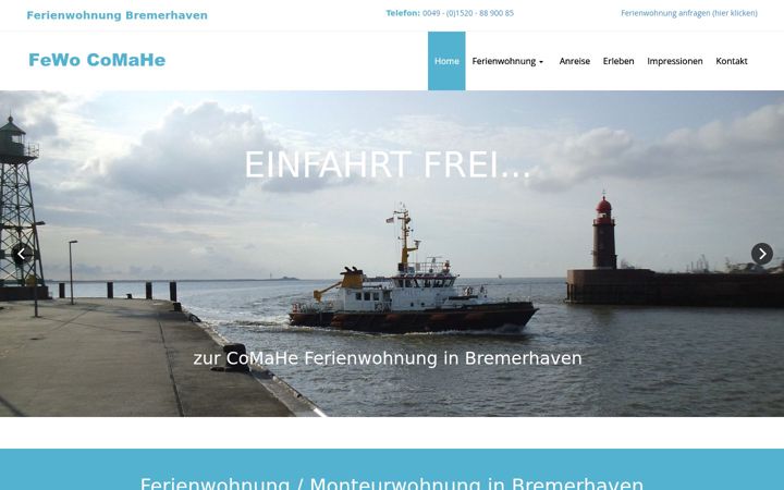 Screenshot di ferienwohnung-bremerhaven.info