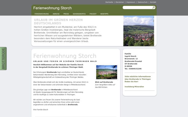 Екранна снимка на ferienwohnung-brotterode.de