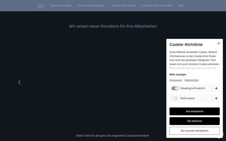 Screenshot of ferienwohnung-buddha.de