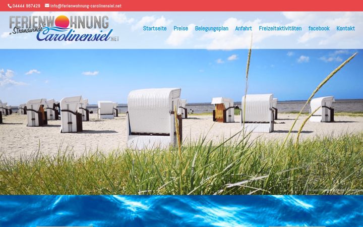 Screenshot of ferienwohnung-carolinensiel.net