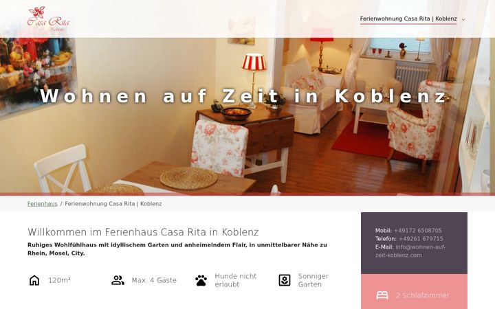 Екранна снимка на ferienwohnung-casa-rita-koblenz.de