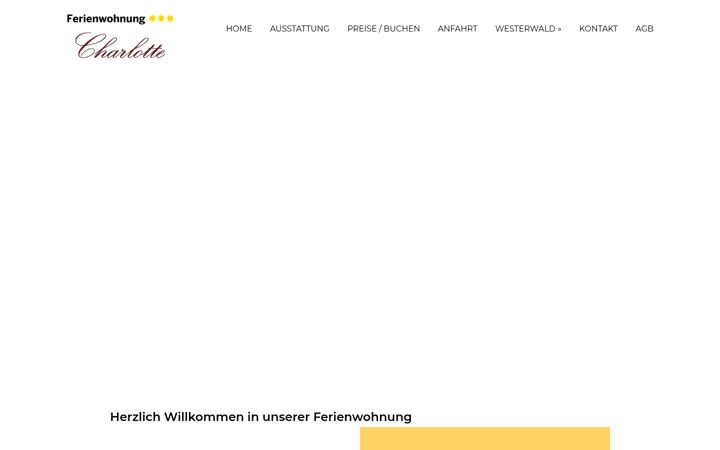 Screenshot of ferienwohnung-charlotte-hachenburg.de