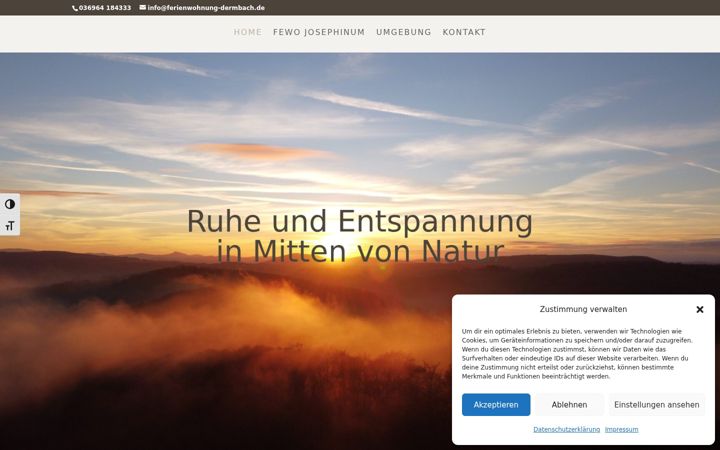 Screenshot of ferienwohnung-dermbach.de