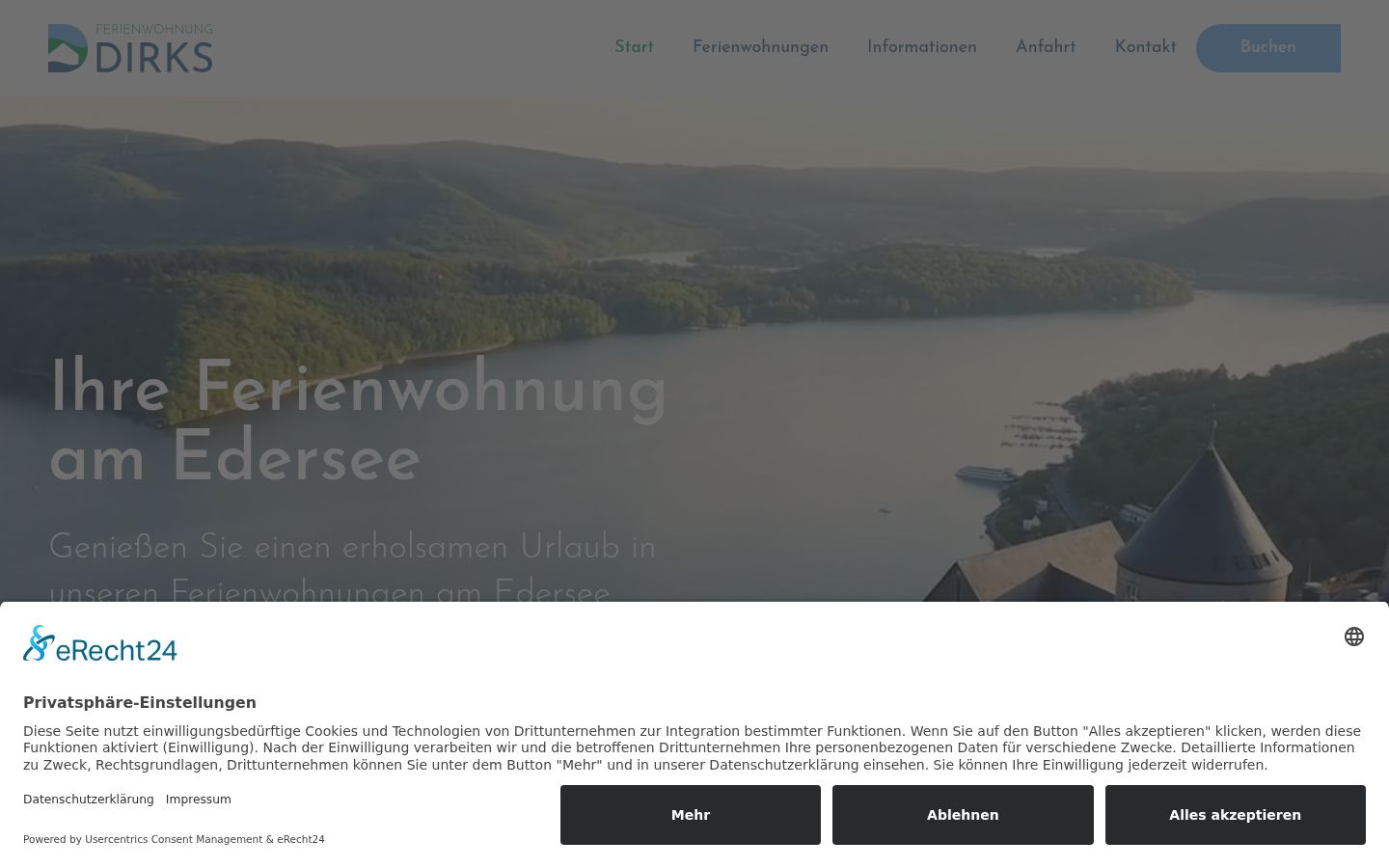 Screenshot of the consent banner shown before any interaction