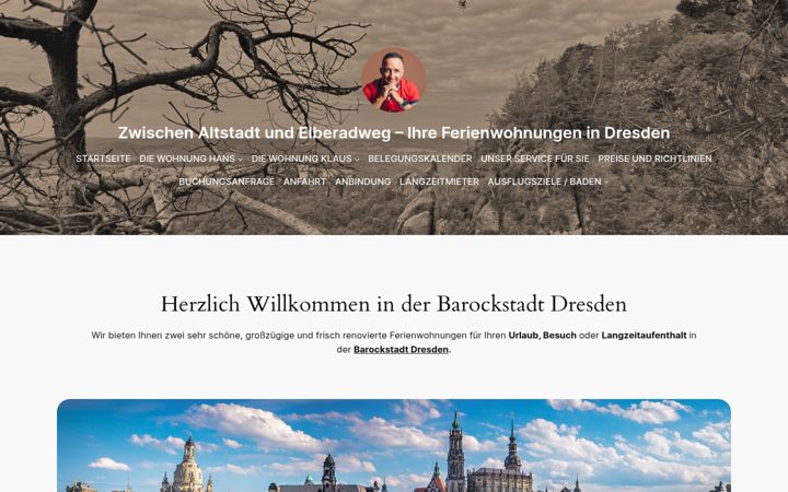 Screenshot of ferienwohnung-dresden-unterkunft.de