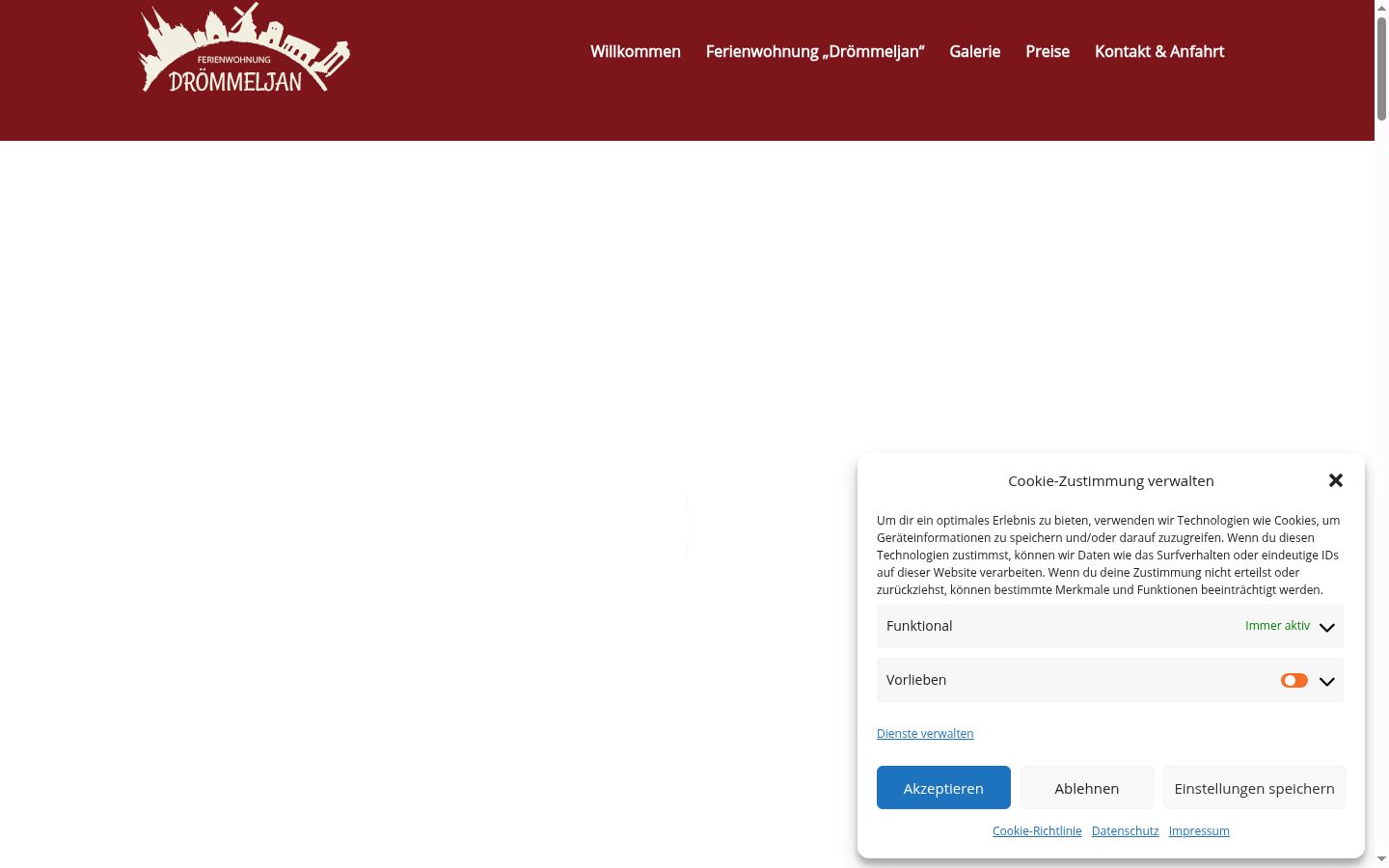 Screenshot tal-banner tal-kunsens muri qabel kwalunkwe interazzjoni