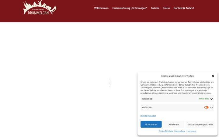 Screenshot of ferienwohnung-droemmeljan.de