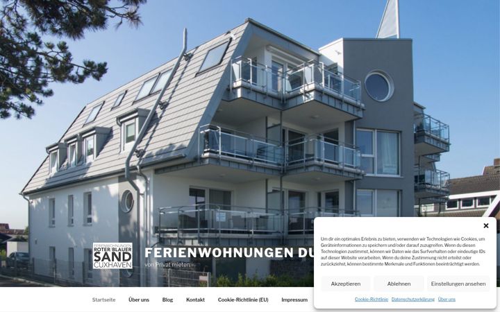 Screenshot of ferienwohnung-duhnen.info
