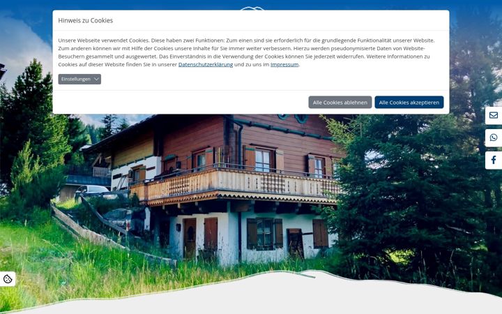 Screenshot of ferienwohnung-duxeralm.de