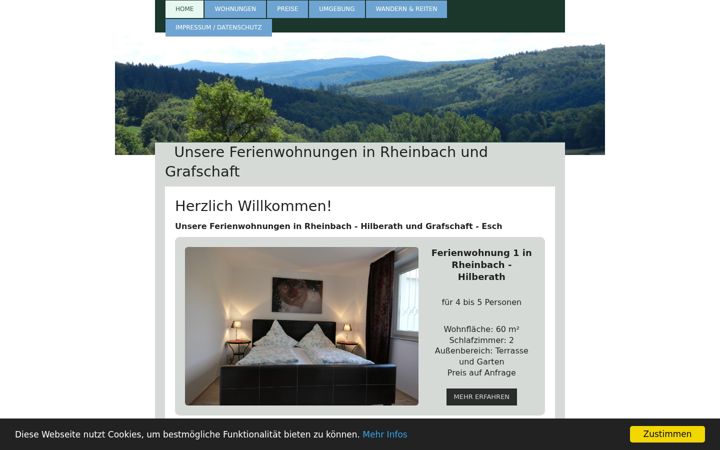 Screenshot of ferienwohnung-eifeltor.de