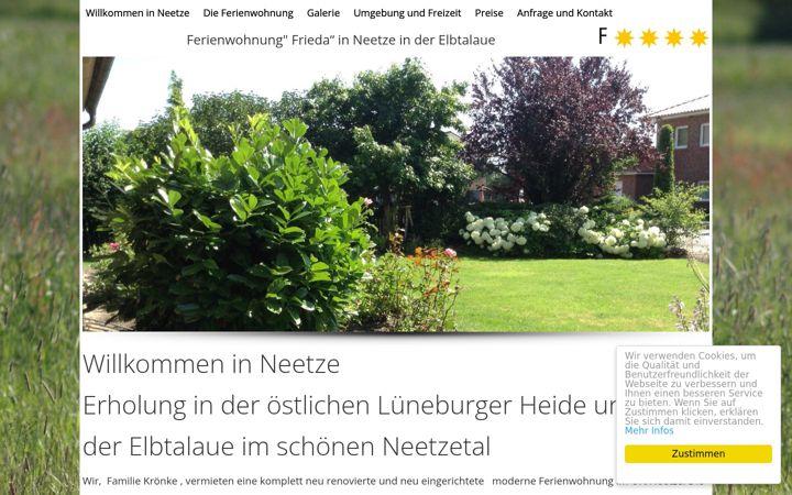 Екранна снимка на ferienwohnung-elbtalaue-neetze.de