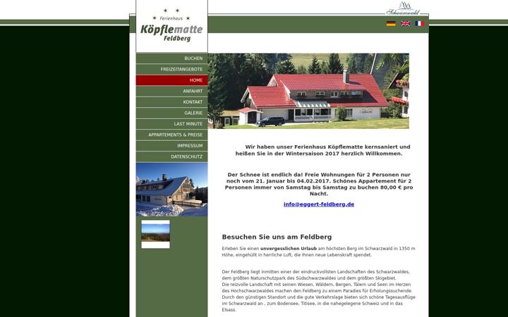 Screenshot of ferienwohnung-feldberg-schwarzwald.de