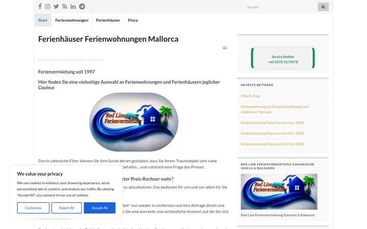 Screenshot von ferienwohnung-ferienhaus-mallorca.de