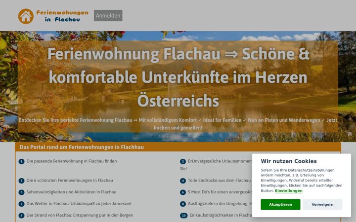 Screenshot of ferienwohnung-flachau.de