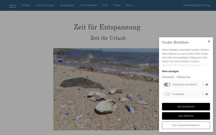Screenshot of ferienwohnung-fleming.de