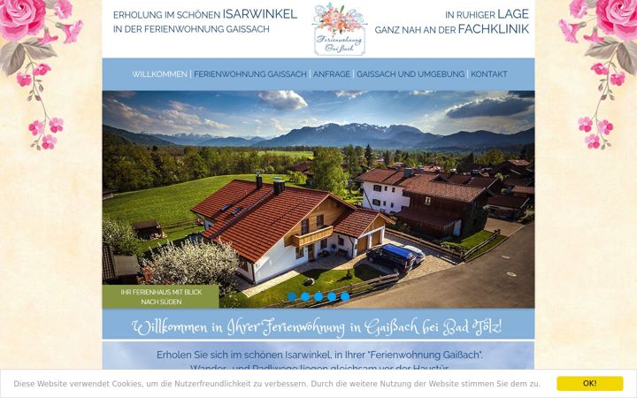 Screenshot of ferienwohnung-gaissach.de