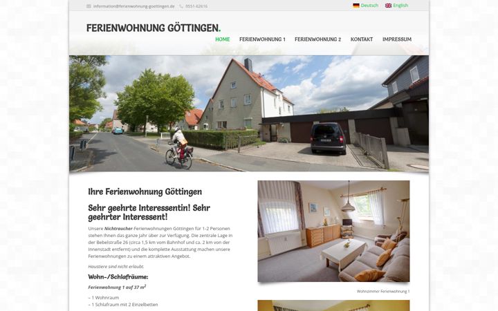 Captura de ecrã de ferienwohnung-goettingen.de