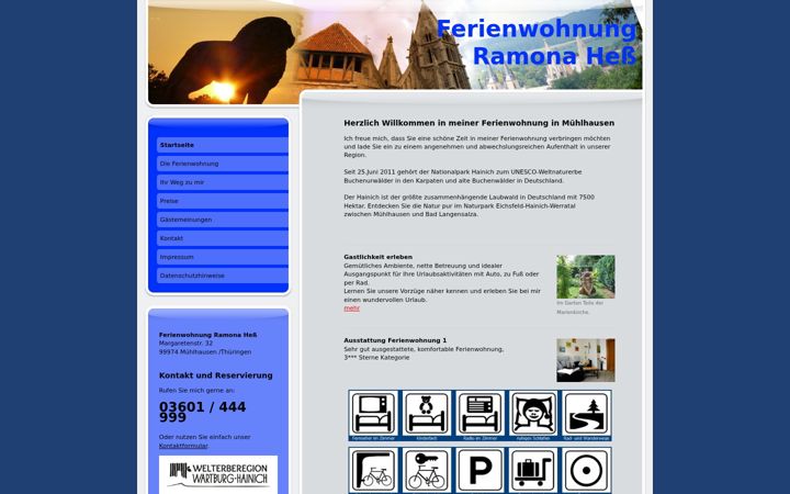 Zrzut ekranu ferienwohnung-hainichland.de
