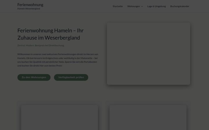 Screenshot stránky ferienwohnung-hameln-weserbergland.de