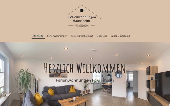 Screenshot stránky ferienwohnung-haunsheim.de