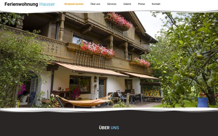 Screenshot of ferienwohnung-hauser.net