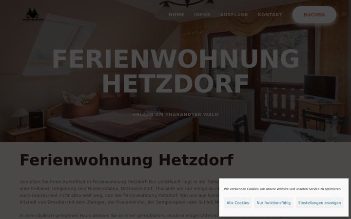 Screenshot of ferienwohnung-hetzdorf.de