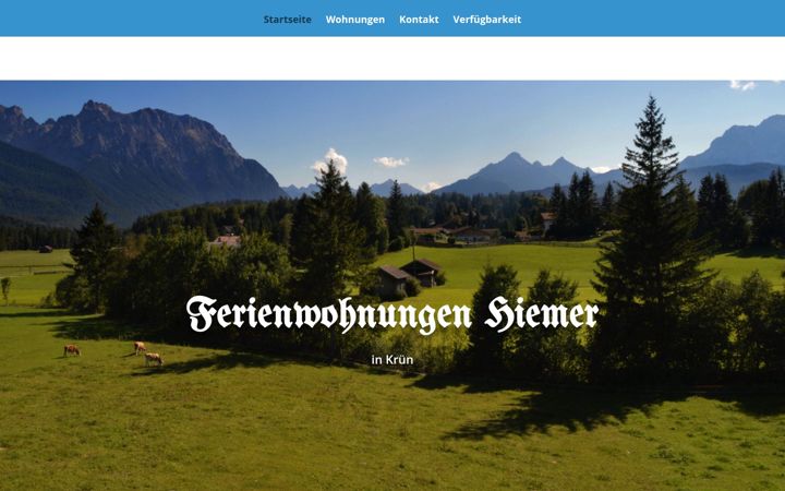 Captura de ecrã de ferienwohnung-hiemer-kruen.de