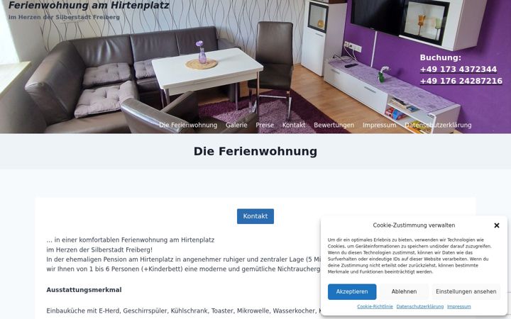 Screenshot of ferienwohnung-hirtenplatz.de