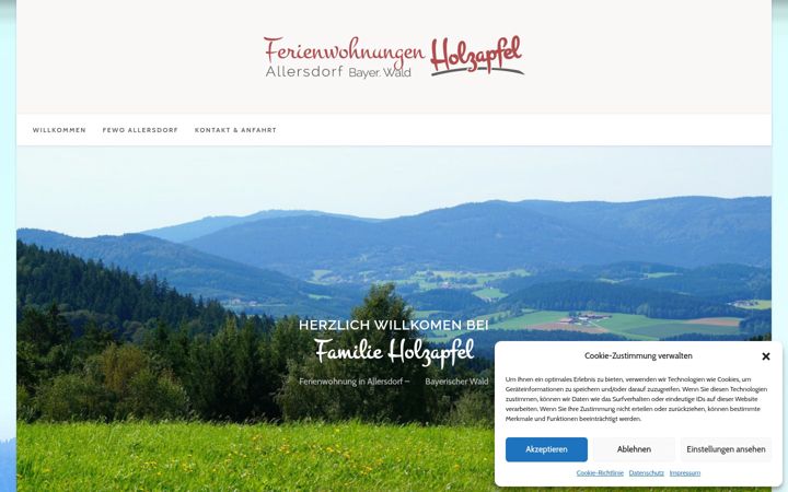 Screenshot του ferienwohnung-holzapfel.de