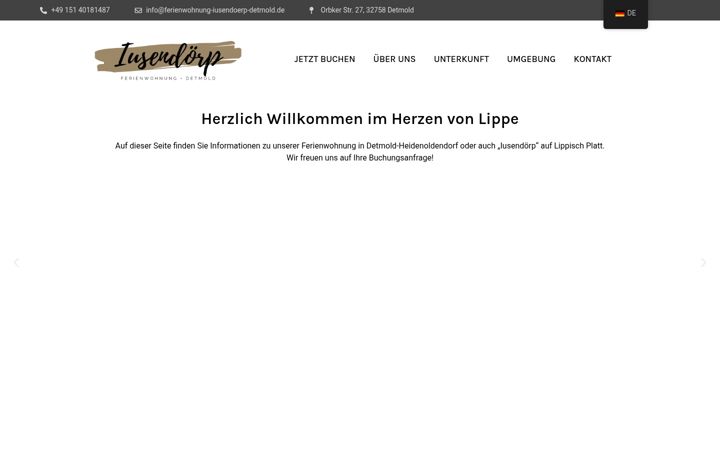 Captura de pantalla de ferienwohnung-iusendoerp-detmold.de