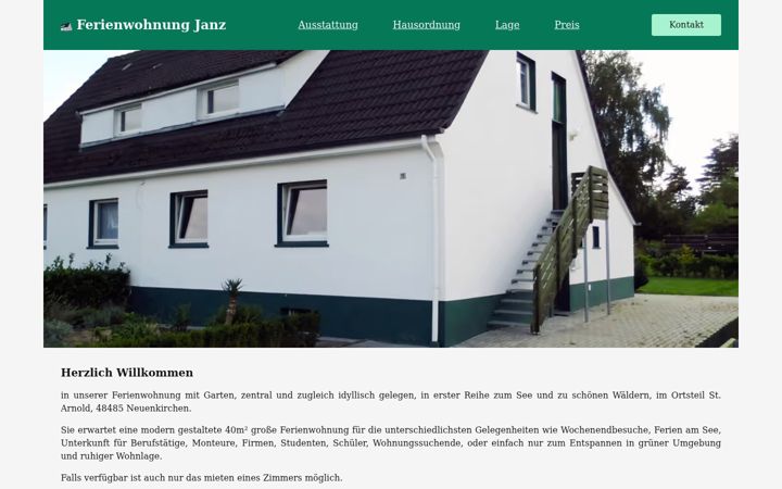 Screenshot of ferienwohnung-janz.de