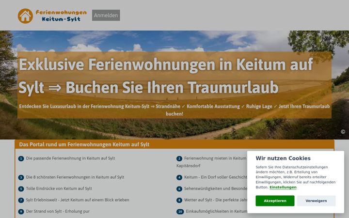Screenshot of ferienwohnung-keitum-sylt.de