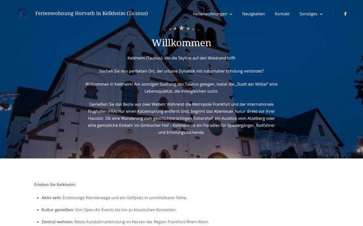 Screenshot of ferienwohnung-kelkheim.com