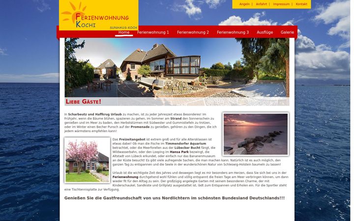 Screenshot of ferienwohnung-kochi.de