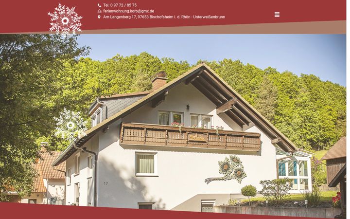 Screenshot of ferienwohnung-korb.com
