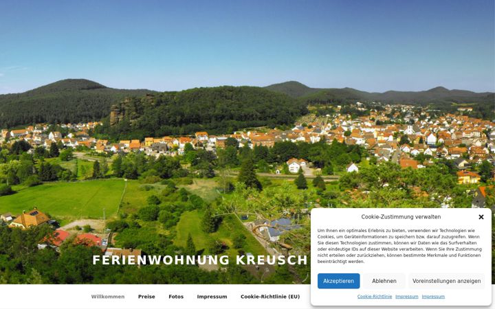 Screenshot von ferienwohnung-kreusch.de