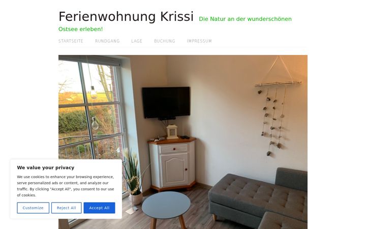 Screenshot von ferienwohnung-krissi.de