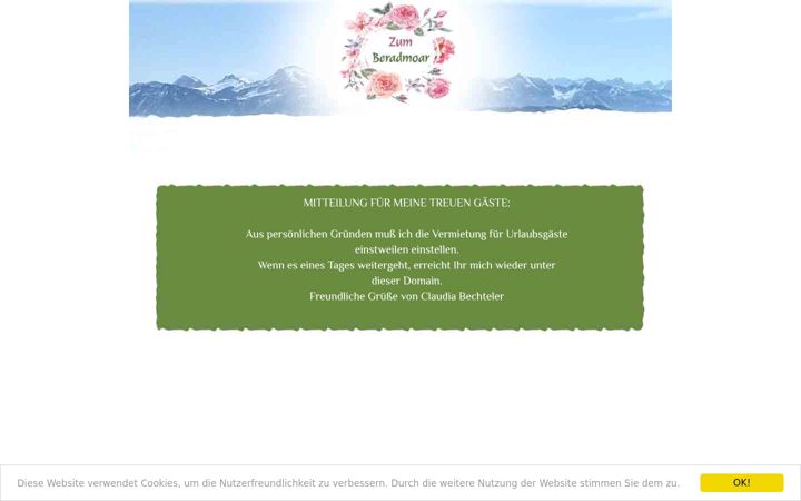 Screenshot of ferienwohnung-lenggries-bechteler.de