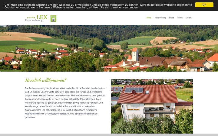 Screenshot von ferienwohnung-lex.de