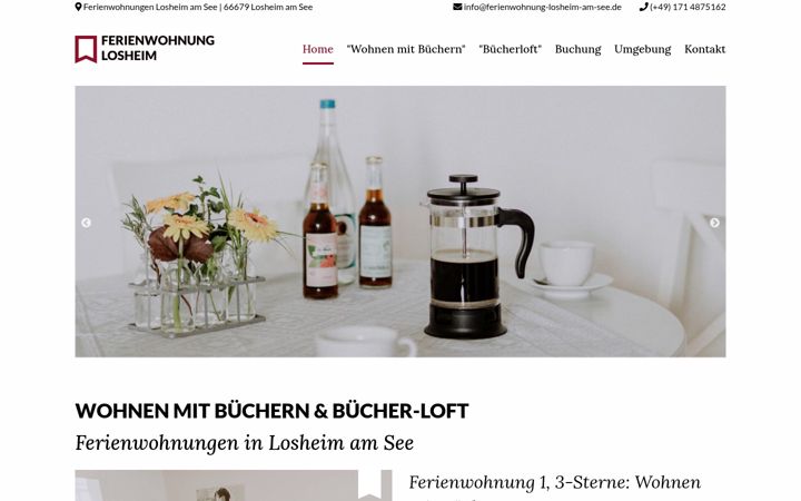 Screenshot of ferienwohnung-losheim-am-see.de
