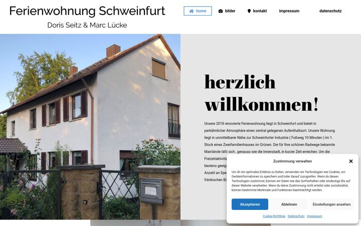 Screenshot of ferienwohnung-luecke.de