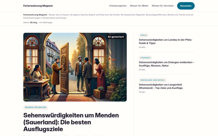 Screenshot von ferienwohnung-magazin.de