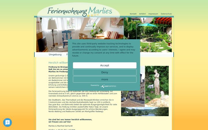 Screenshot of ferienwohnung-marlies.de