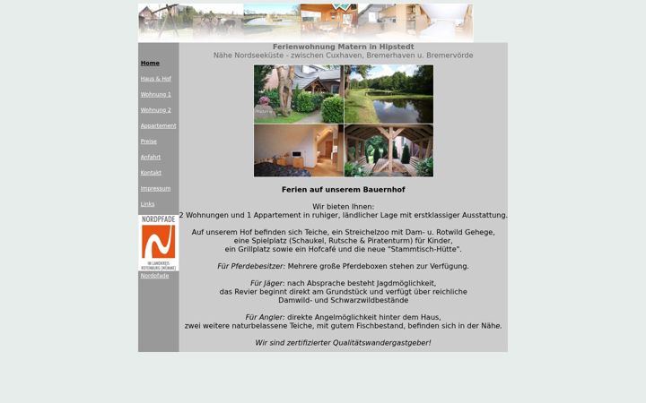 Screenshot of ferienwohnung-matern.de
