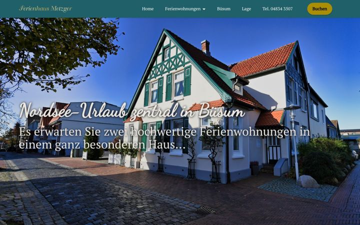 Captura de pantalla de ferienwohnung-metzger.de