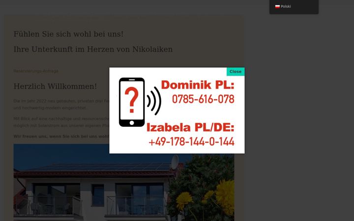 Snimka zaslona za ferienwohnung-mikolajki.de
